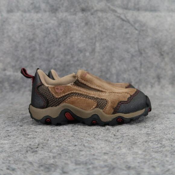 Timberland Shoes Toddler 8 Slip On Moc Leather Casual Active Kids Brown Outdoor - Picture 2 of 13